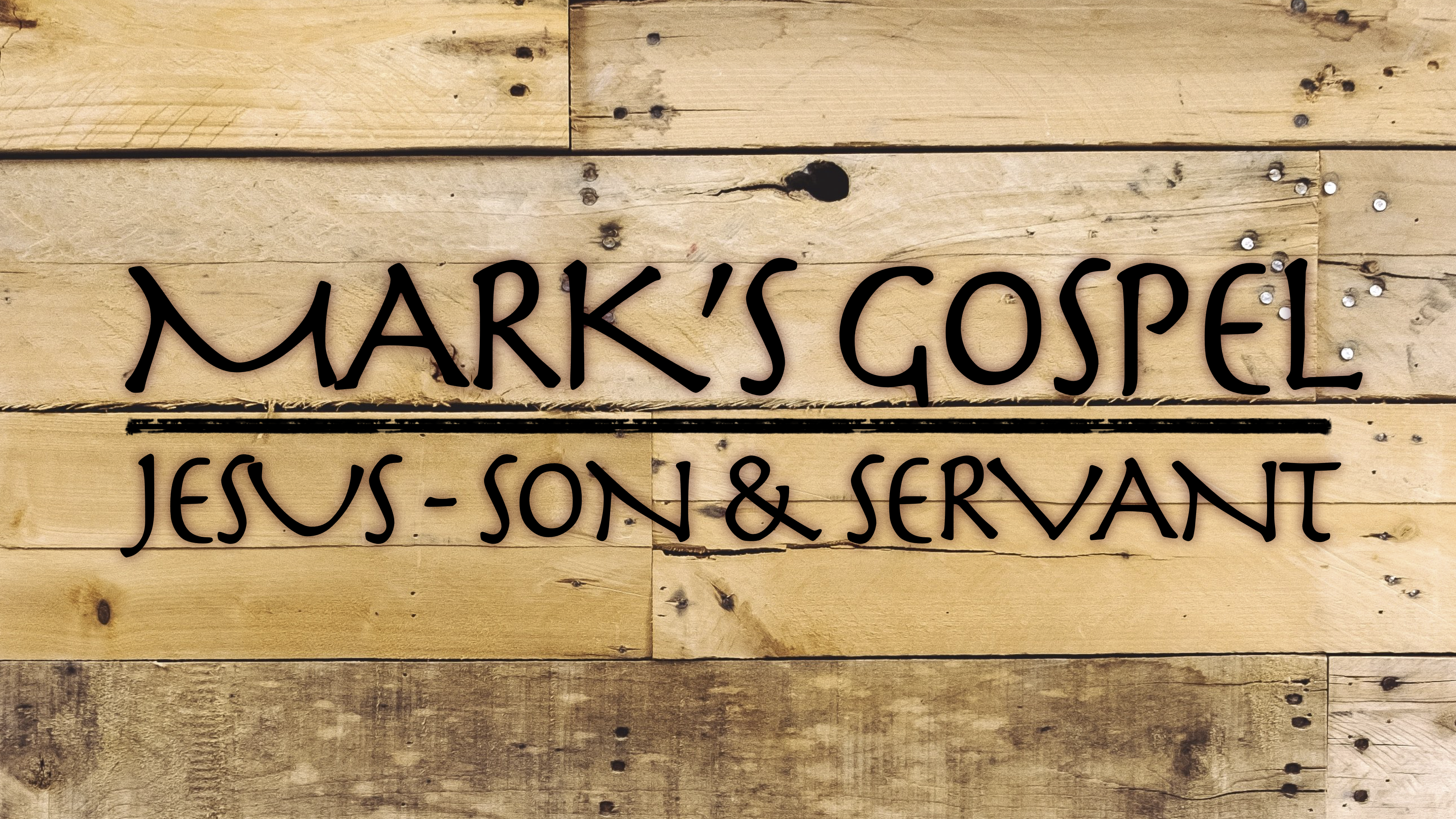 MARKS GOSPEL TITLE SLIDE MARKS GOSPEL TITLE SLIDE